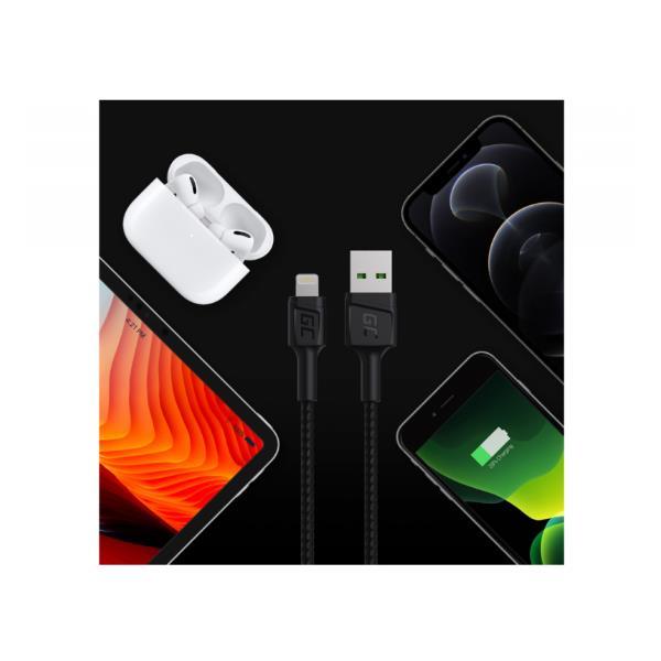 GREEN CELL CABLE USB-A-LIGHTNING 200CM QUICK