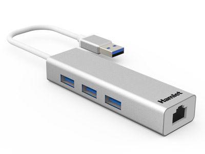 Hamlet XHUB330LAN - Hub - 3 x SuperSpeed …