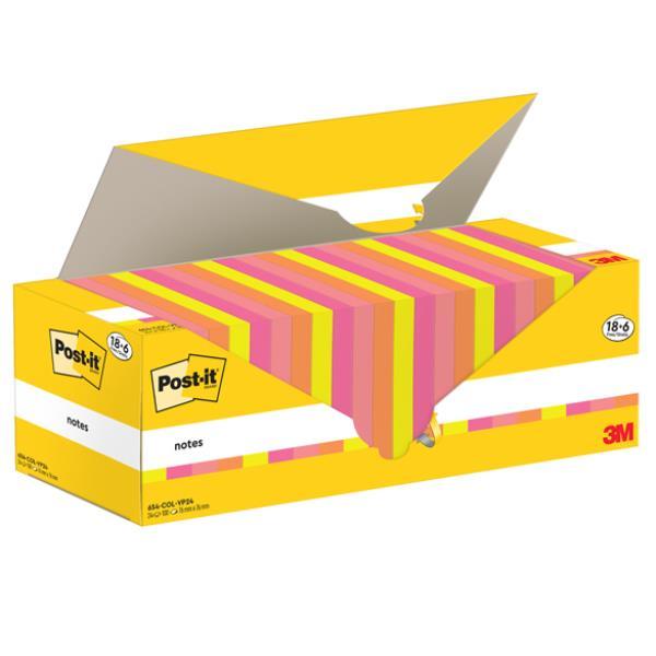 Blocco foglietti Post-it - 654-COL-VP24 - 76 x …