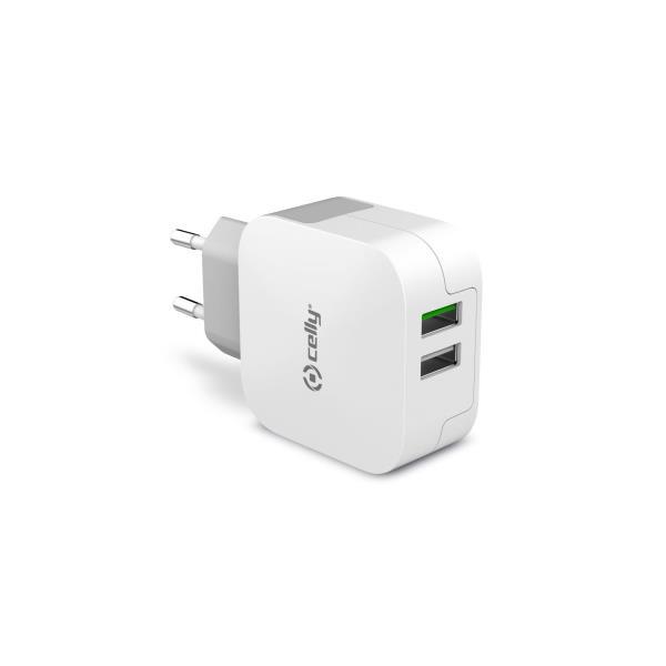 Celly - TC2USBTURBO - 2 USB-A Wall Charger …