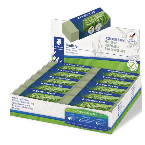STAEDTLER ESP30 GOMMA ECOLOGICA VERDE ASSORT.