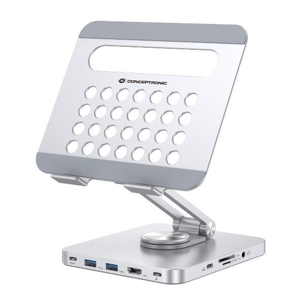 Conceptronic DONN26G, Supporto multimediale, Argento, Alluminio, Tablet, 100 …