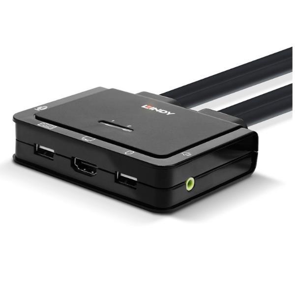 Lindy 2 Port HDMI 2.0, USB 2.0 & …
