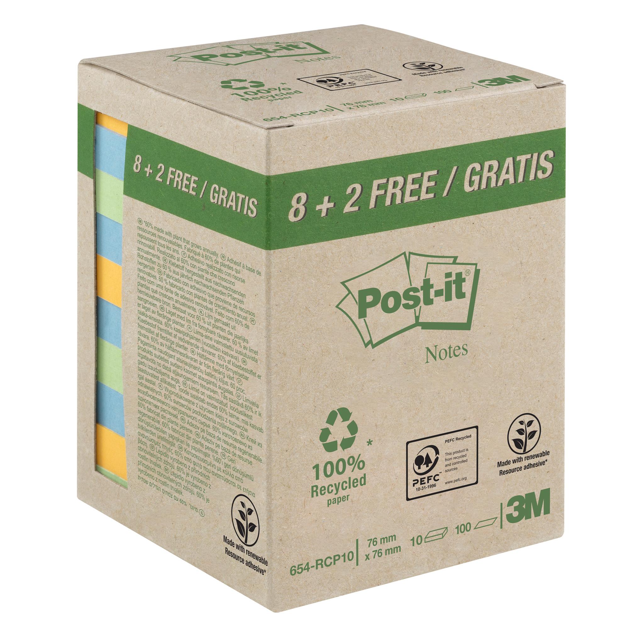 Blocco foglietti Post-it - 654-RCP10 - 76 x …