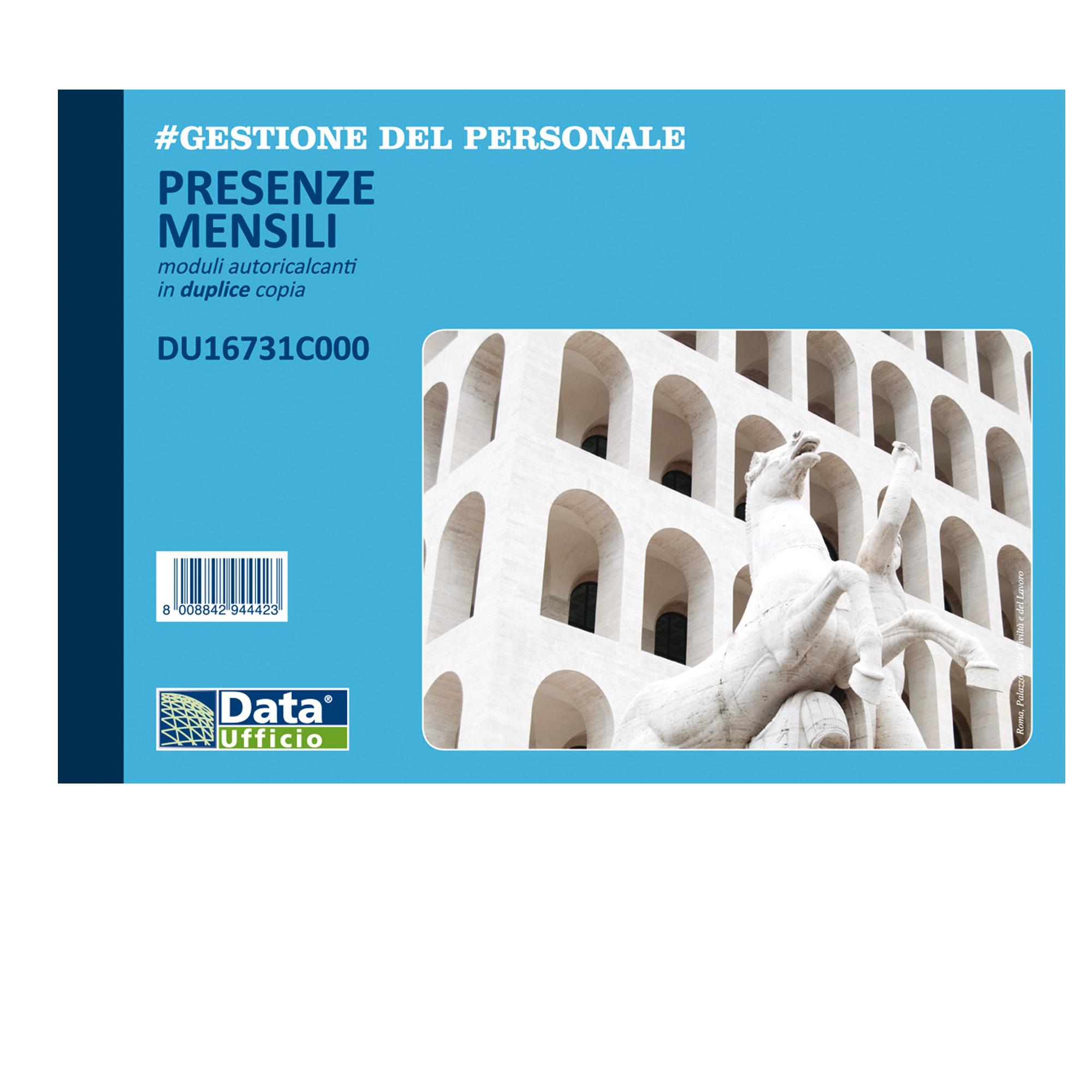 Blocco presenze mensili - 25/25 copie autoricalcanti - …