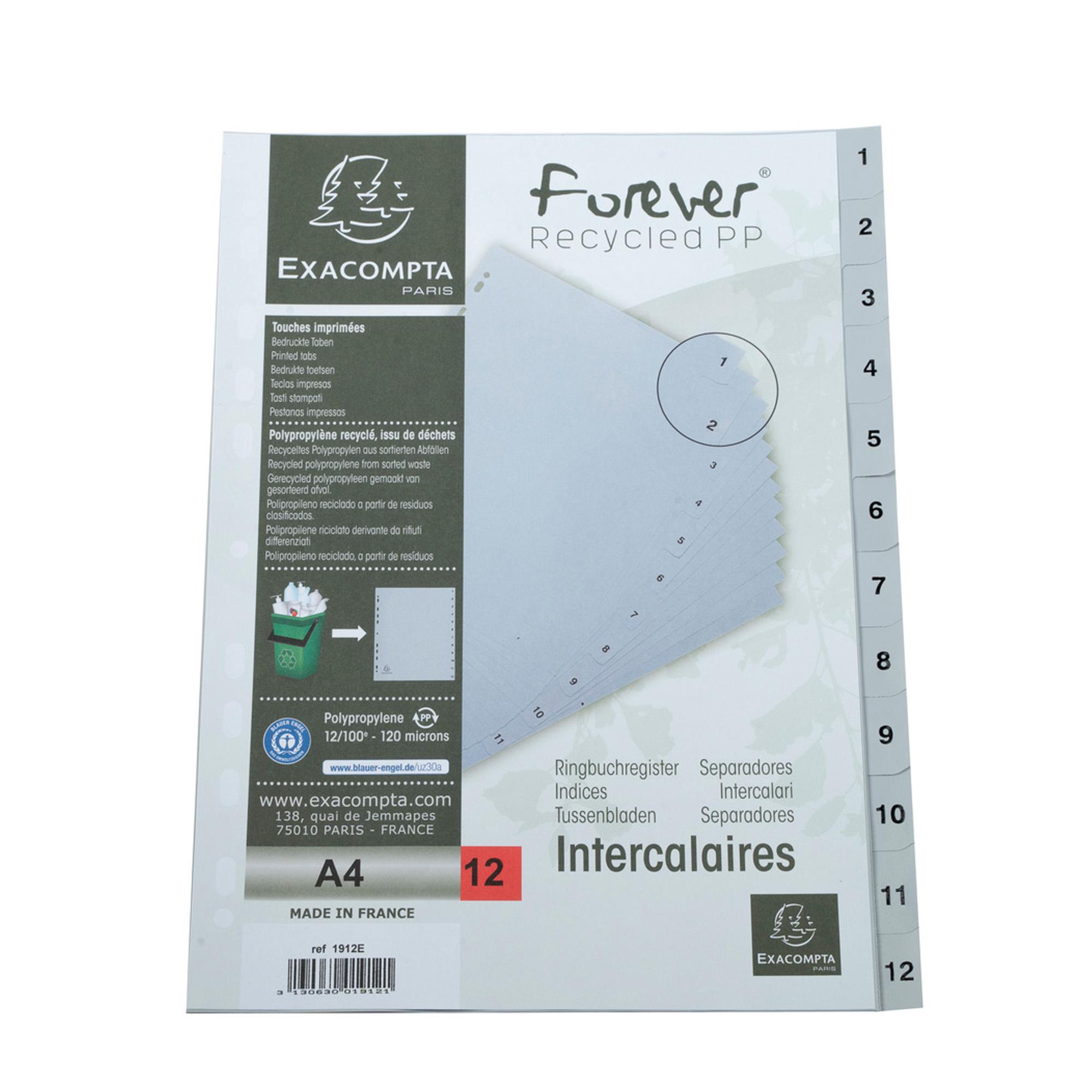 Intercalare numerico - PP riciclato - A4 - …